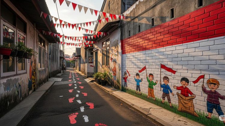 6 Ide Cat untuk Gang Rumah 17 Agustus, Rayakan Kemerdekaan di Setiap Sudut