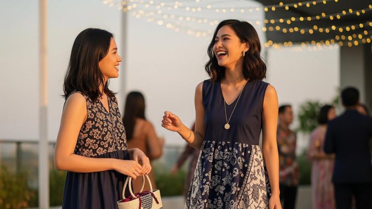 10 Pilihan Dress Batik Empire Waist Kombinasi Modern Terbaru 2025 Tampil Anggun dan Awet Muda