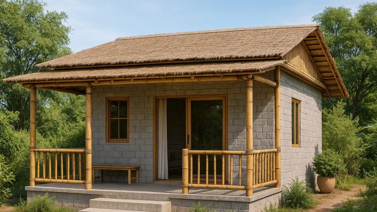 7 Model Rumah Kecil Cantik dari Batako dan Bambu yang Natural dan Terjangkau 2025