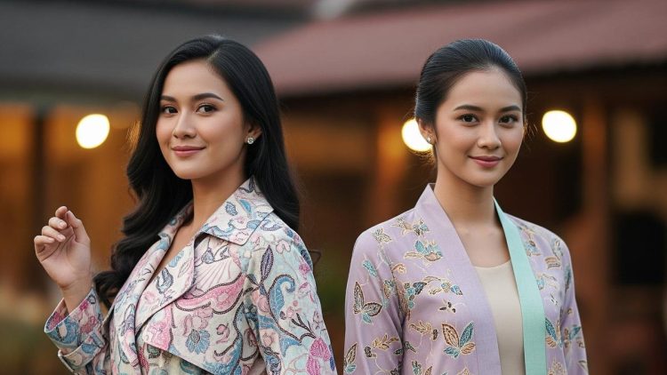 10 Model Outer Panjang Batik Warna Pastel Tampil Anggun Modern dan Nyaman