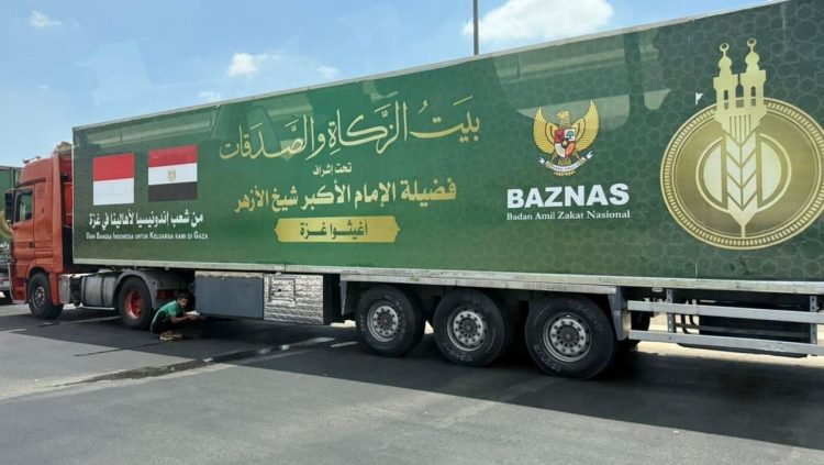 Bantuan 50 Truk Bahan Pangan Kiriman untuk Palestina dari Baznas