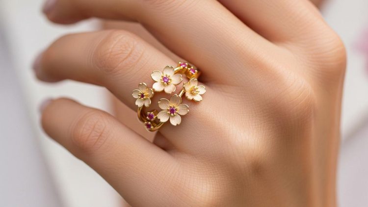 8 Model Cincin Emas Motif Bunga yang Anggun dan Penuh Makna Tren 2025