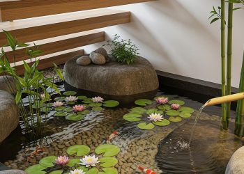 7 Desain Kolam Ikan Bawah Tangga untuk Rumah Minimalis dan Modern di 2025