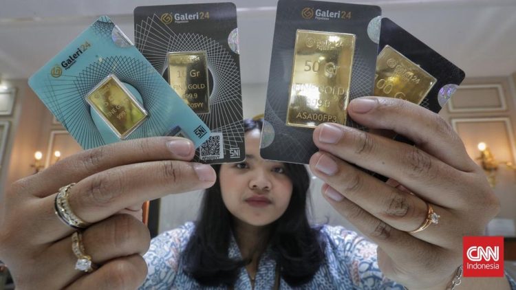 Harga Emas per Gram Turun Setelah Pecah Rekor Hari Ini