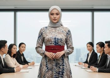 10 Model Gamis Kebaya Obi untuk Acara Kantor yang Anggun dan Profesional
