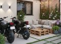 9 Desain Teras Rumah untuk Dua Motor dan Tempat Duduk Santai yang Inovatif dan Estetik